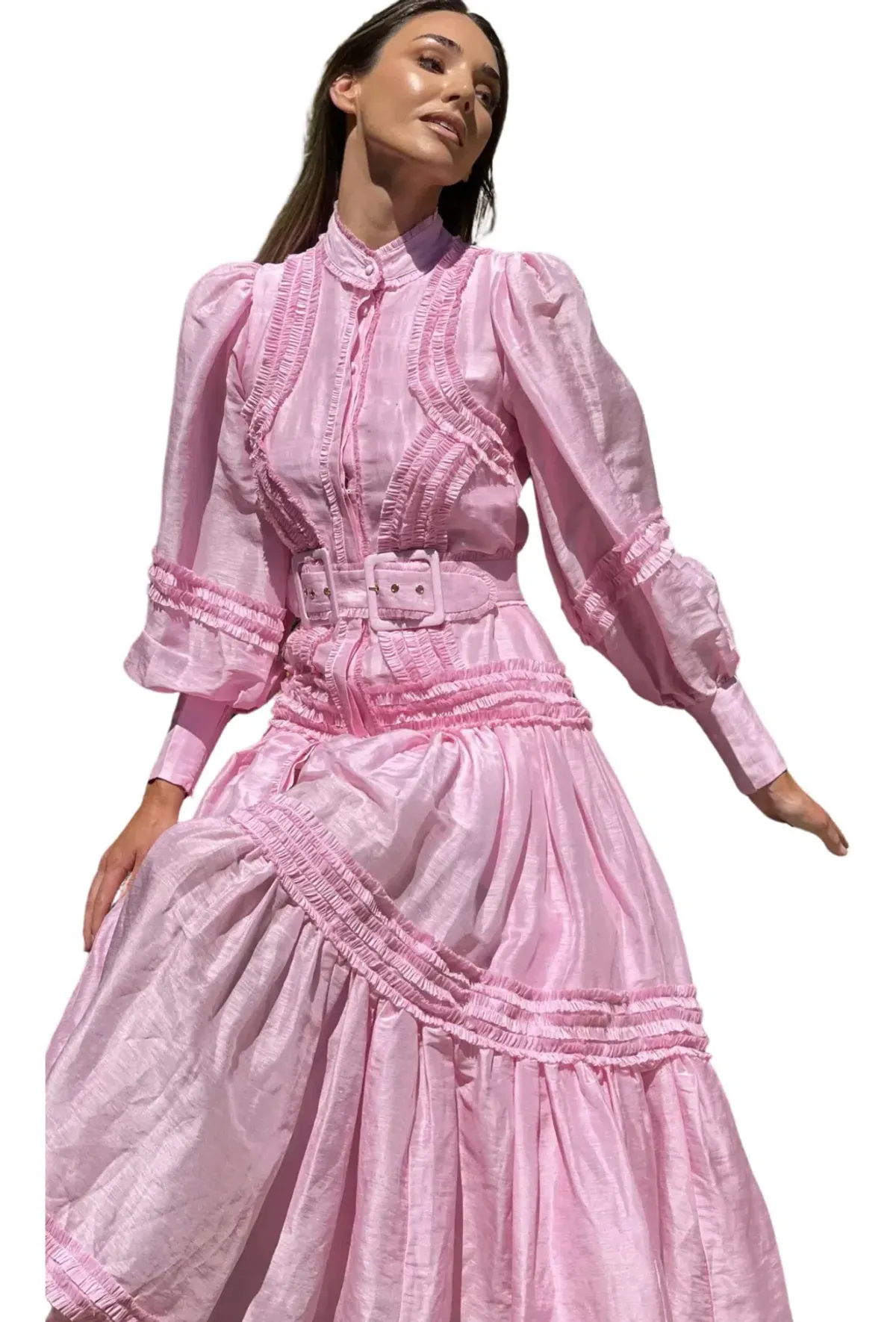 Mackenzie Mode Starlet Maxi Dress Pink Size AU 8 - Image 2