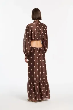 Sir The Label Vivi Long Sleeve Cut Out Maxi Dress Brown Size 0 / AU 6 for rent on The Volte - image 2