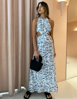 Sir the Label Dimitri Open Back Dress Print Size 8 for rent on The Volte - image 1