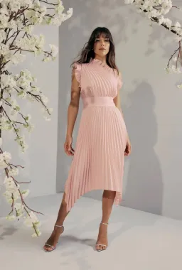 Mossman The Lady Like Midi Dress in Blush Size 8 for rent on The Volte - image 9