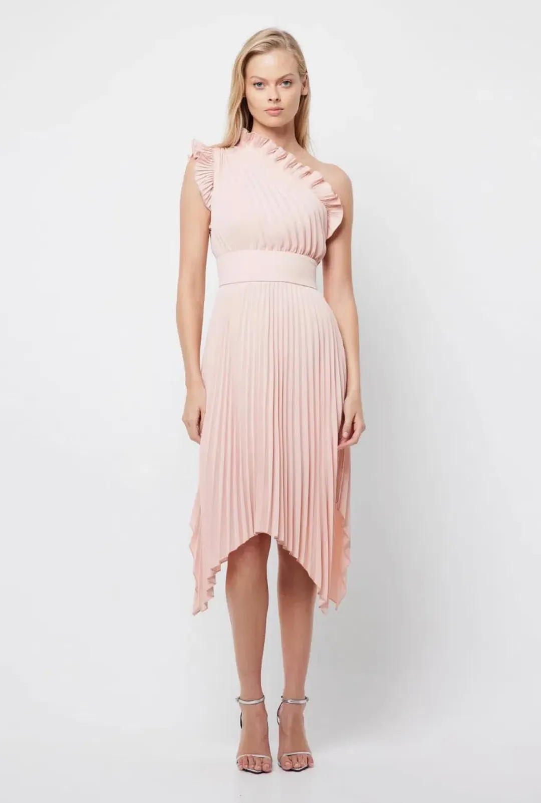 Mossman The Lady Like Midi Dress in Blush Size 12 for rent on The Volte - main image