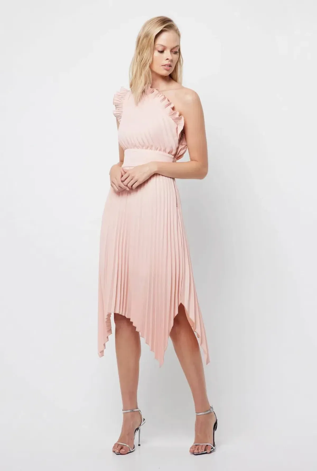 Mossman The Lady Like Midi Dress in Blush Size 12 - Image 10