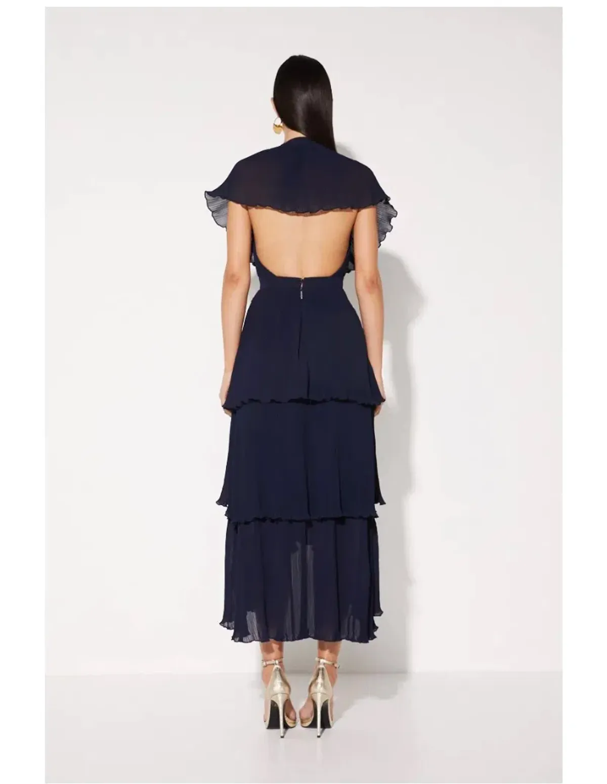 Mossman Slice of Heaven Midi Dress Navy Size AU 8 - Image 2