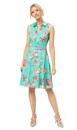 Review Pompeii Floral Shirtdress Mint Green Size AU 8 for rent on The Volte - image 1