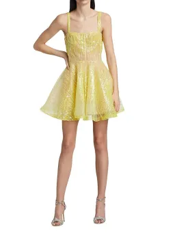 Bronx and Banco Mademoiselle Neon Mini Dress Yellow Size 12 for rent on The Volte - image 1