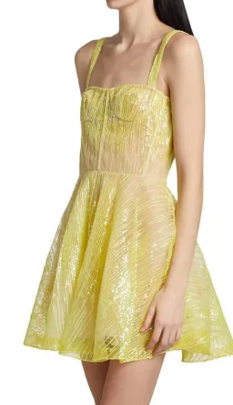 Bronx and Banco Mademoiselle Neon Mini Dress Yellow Size 12 for rent on The Volte - image 2