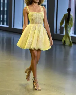 Bronx and Banco Mademoiselle Neon Mini Dress Yellow Size 12 for rent on The Volte - image 3
