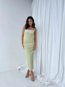 Paris Georgia Florian Dress Green Size AU 8 for rent on The Volte - image 1