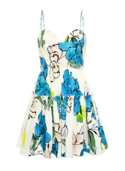 Aje Maya Tiered Mini Dress Cool Camellia Size AU 4 for rent on The Volte - image 4
