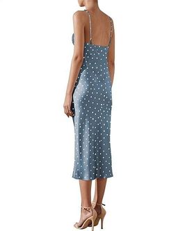 Shona Joy Bias Slip Midi ICE BLUE / IVORY SPOT for rent on The Volte - image 2