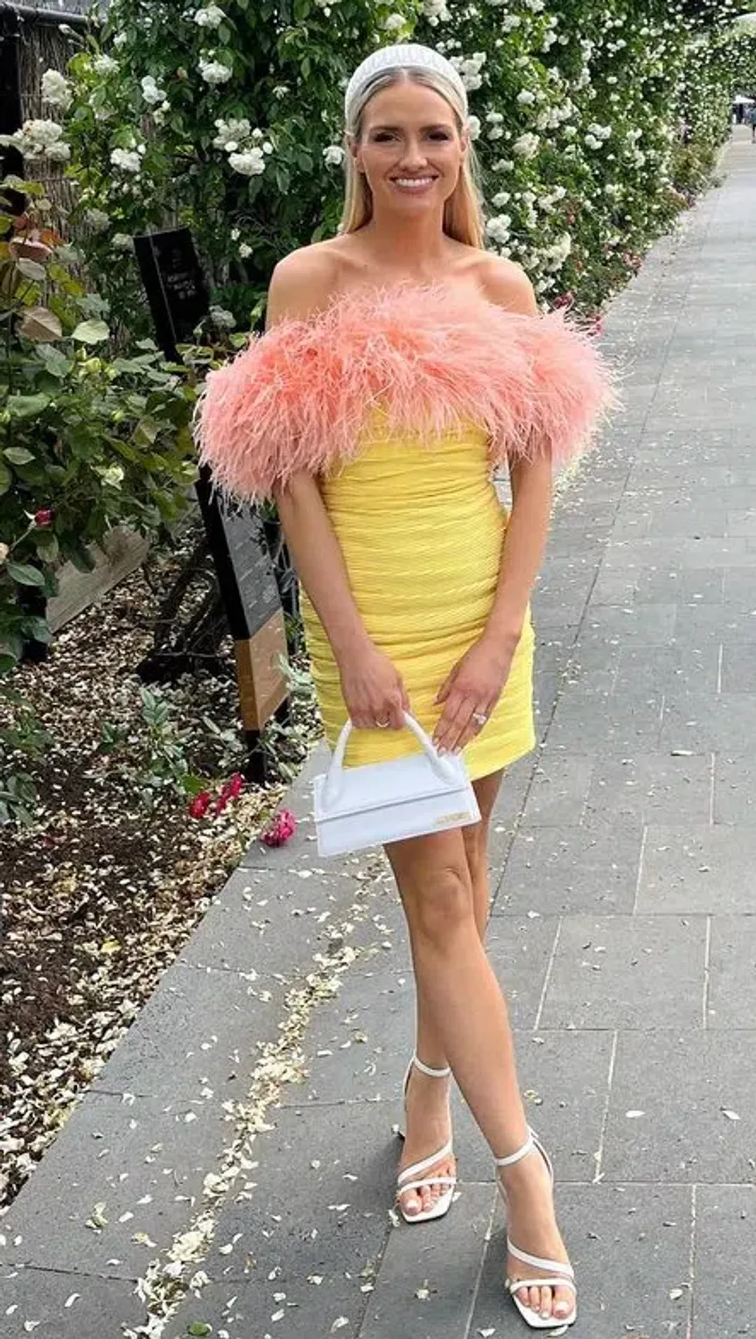 Rachel Gilbert Zion Mini Dress Lemon Size AU 8 for rent on The Volte - main image