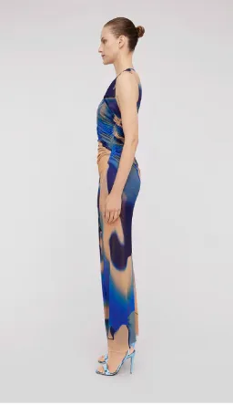 Scanlan Theodore Italian Watercolour Print Dress Blue Size 6 for rent on The Volte - image 2