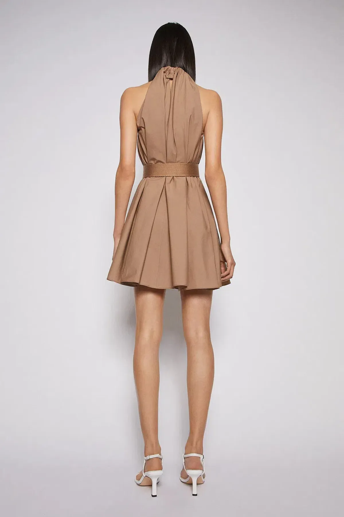 Scanlan Theodore Cotton Strapping Mini Dress Cashew Size 8 / S - Image 2