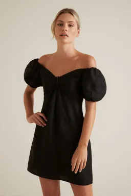 Seed Heritage Off Shoulder Mini Dress Black Size 14 for rent on The Volte - image 2