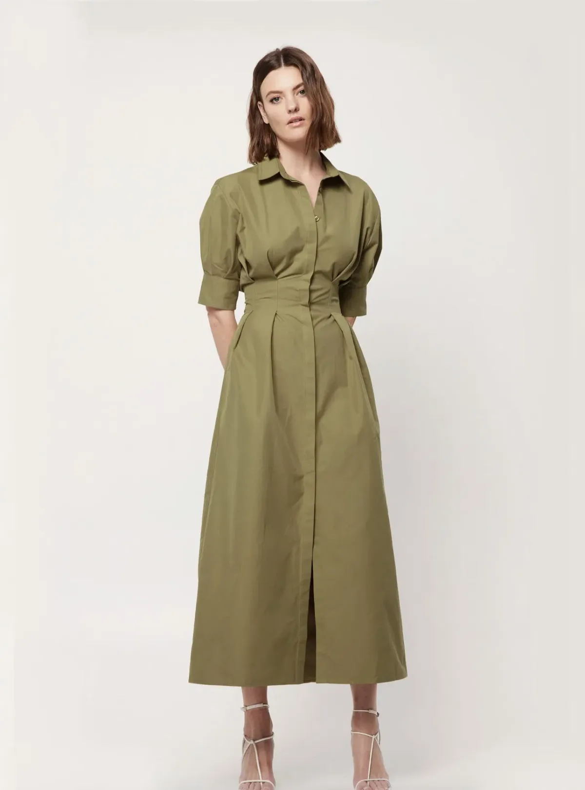 Mossman The Time Off Shirt Dress Green Size 8 - Image 1