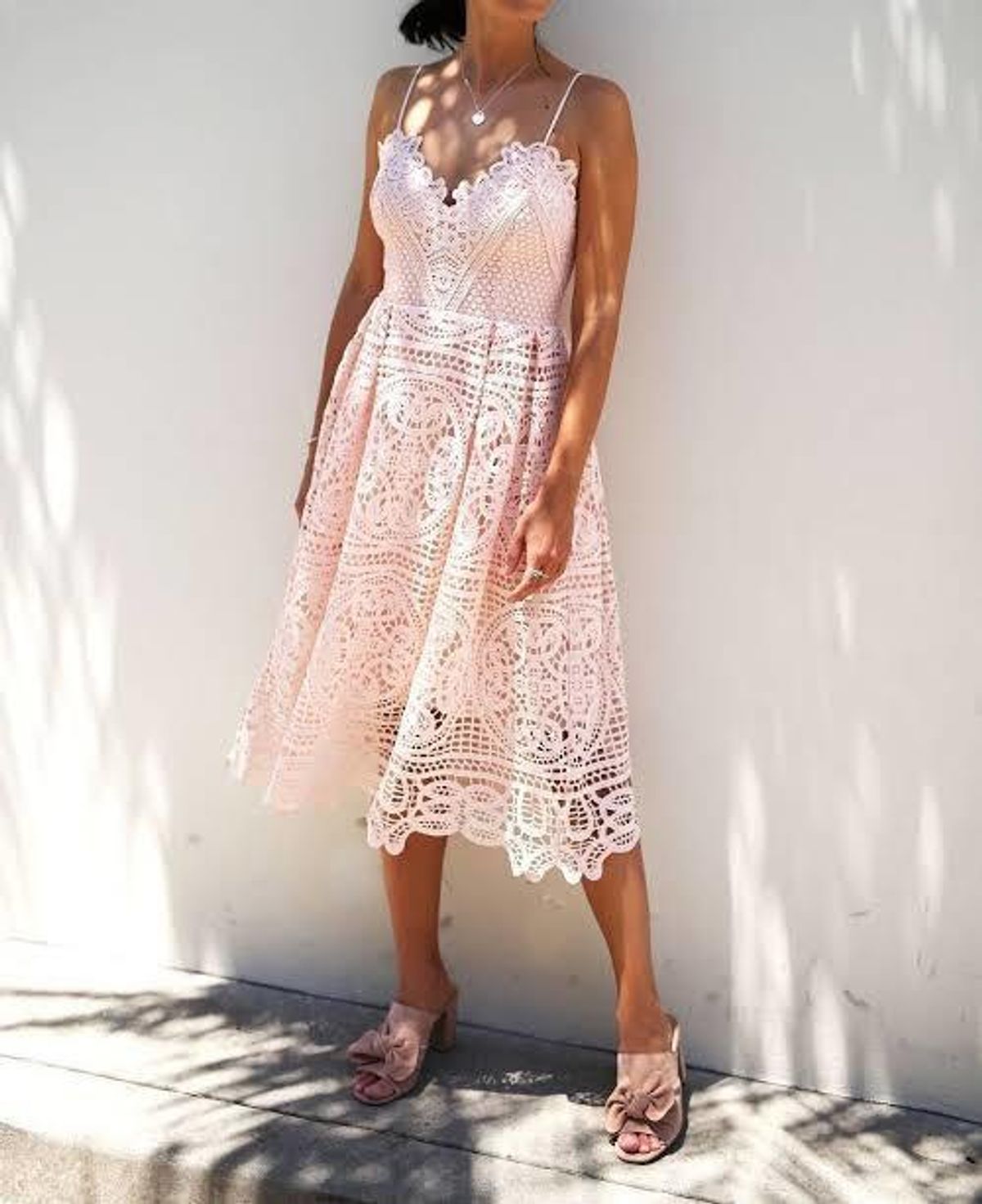 Seed Heritage Broderie Lace Dress Pink Size 10 - Image 1