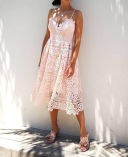 Seed Heritage Broderie Lace Dress Pink Size 10 for rent on The Volte - image 1