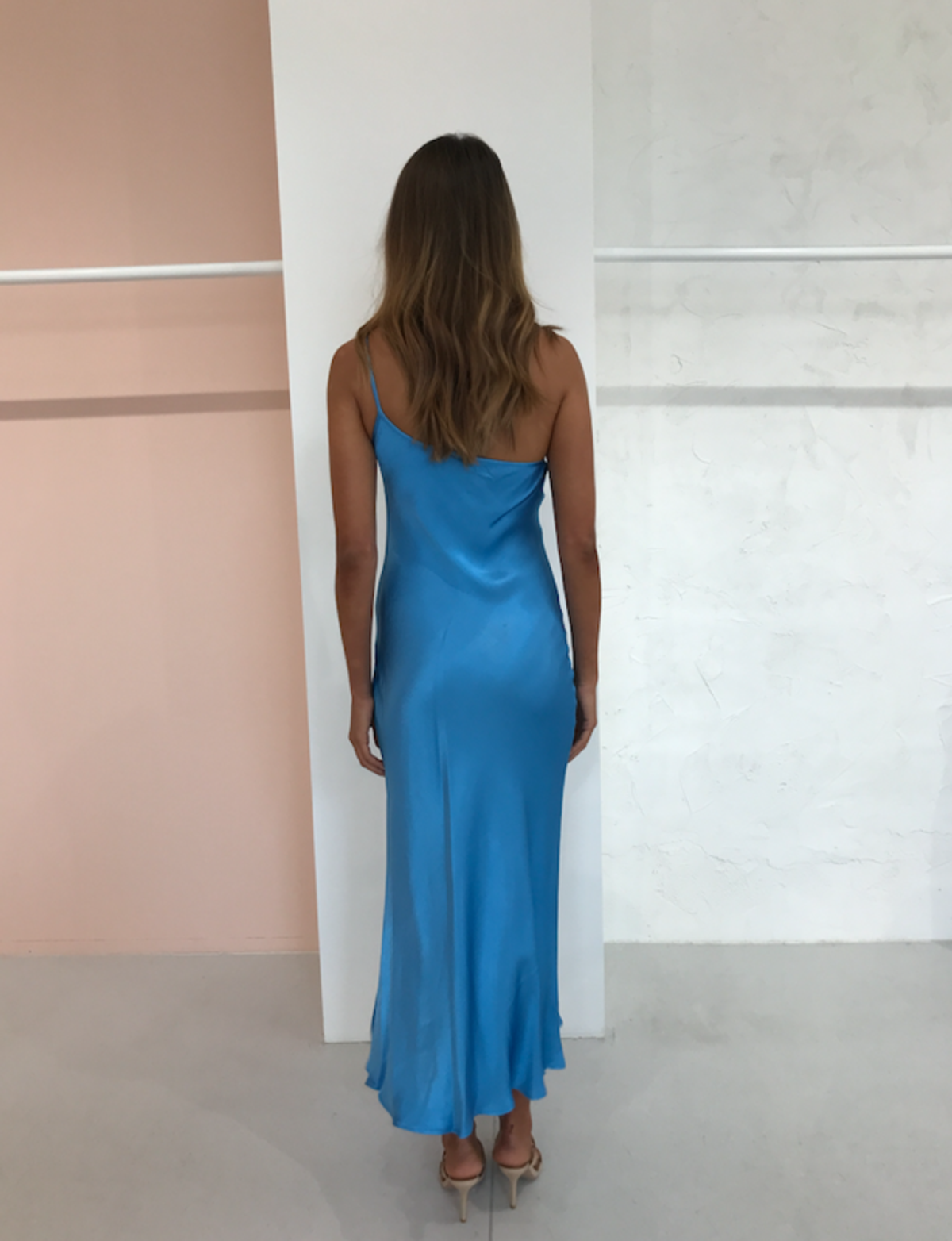 Bec & Bridge Frederic Asym Midi Dress Azure Blue Size 14 - Image 4