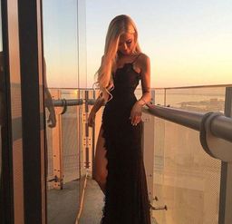everett lace dress in black x for rent on The Volte - image 3