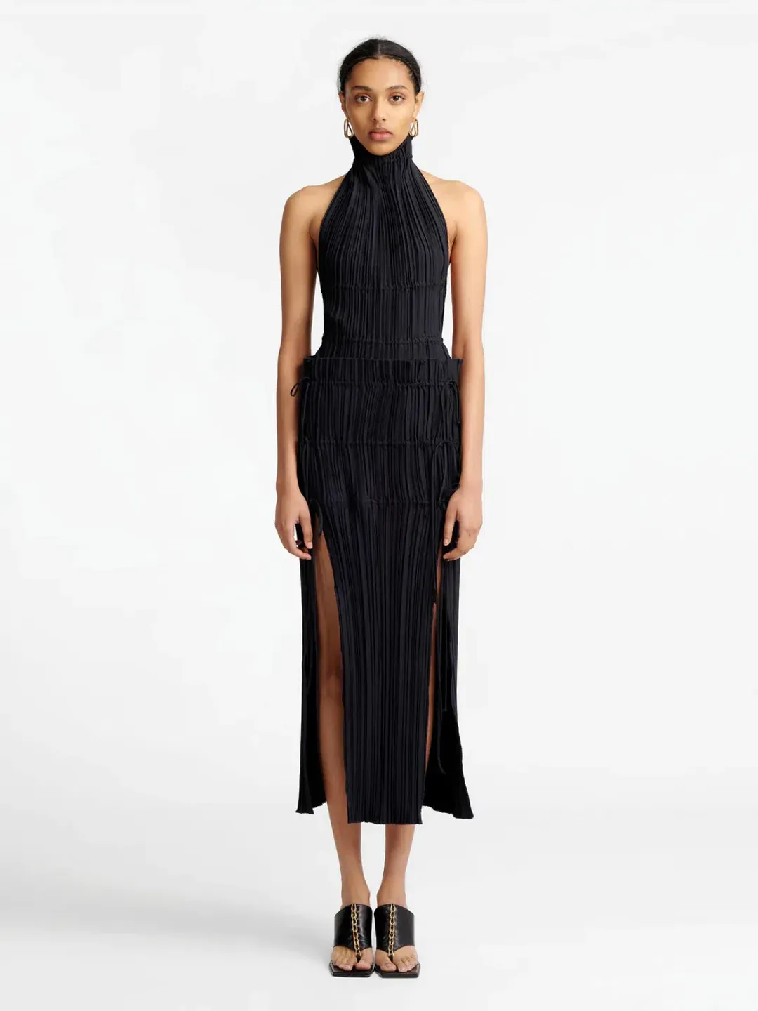 Dion Lee Channel Pleat Top Black Size AU 8 for rent on The Volte - main image