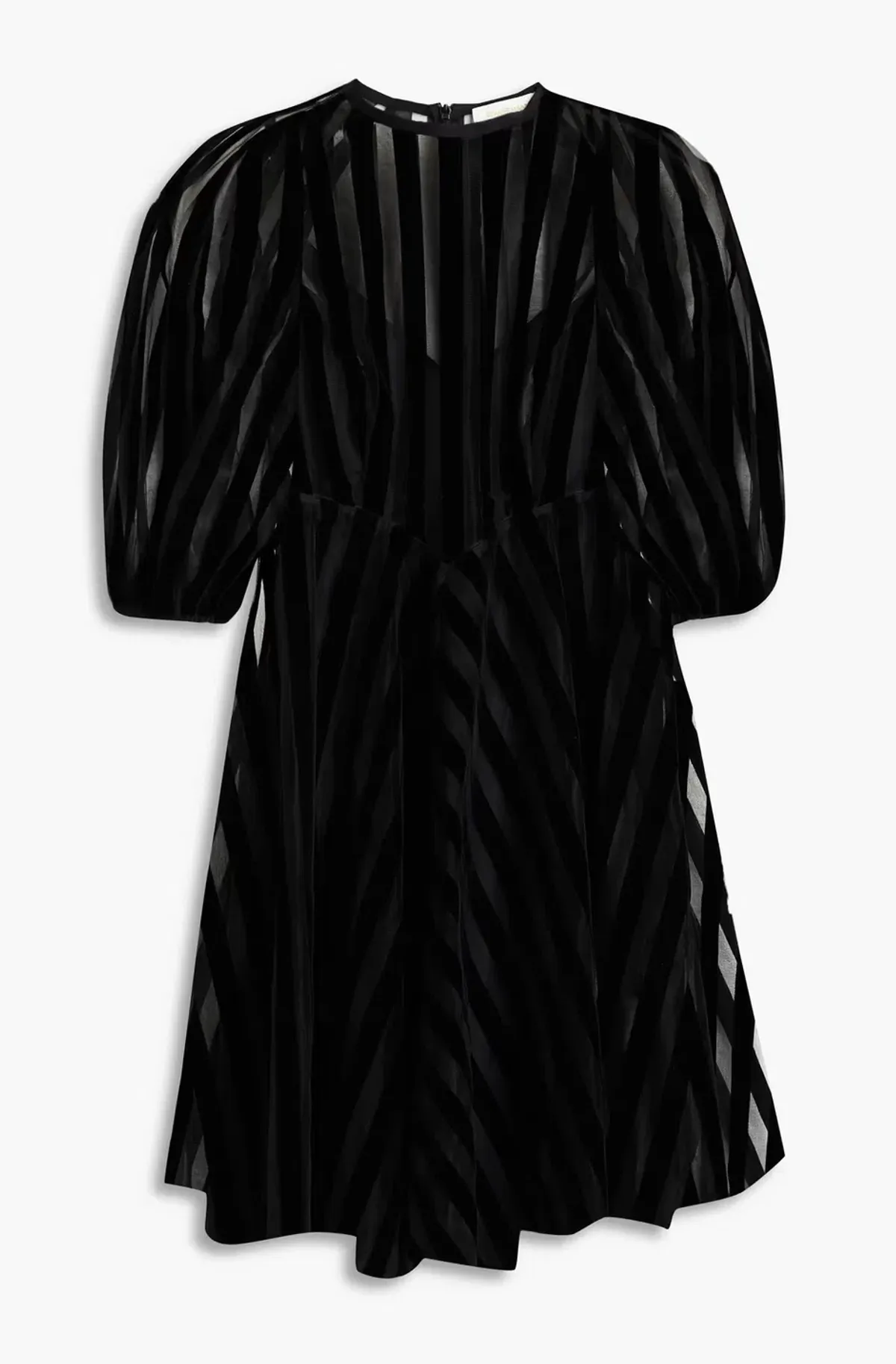 Zimmermann Flocked Tulle Mini Dress Black Size 8 - Image 3