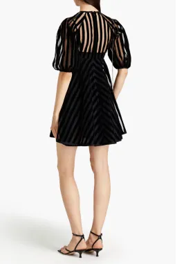 Zimmermann Flocked Tulle Mini Dress Black Size 8 for rent on The Volte - image 2
