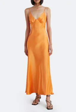 Bec & Bridge Amber V Maxi Dress Nectarine Orange Size 12 / L for rent on The Volte - image 1
