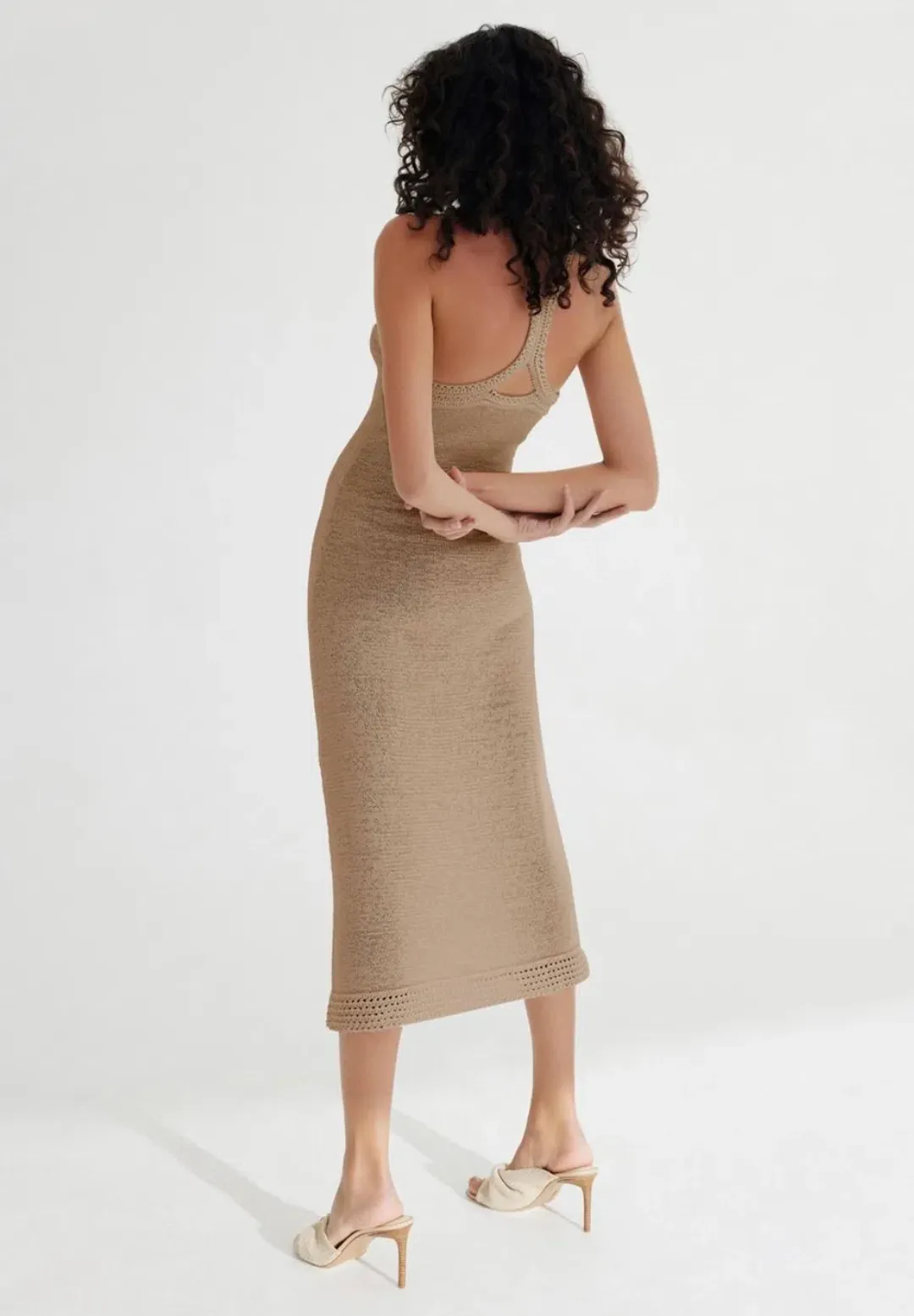 Significant Other Saoirse Midi Dress Biscuit Size 6 for rent on The Volte - main image