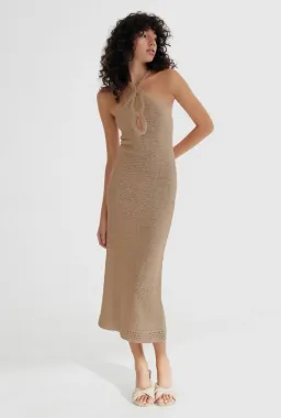 Significant Other Saoirse Midi Dress Biscuit Size 6 for rent on The Volte - image 1