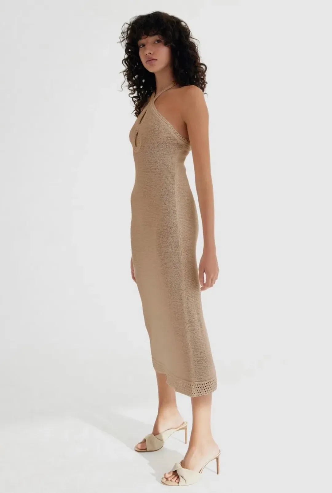 Significant Other Saoirse Midi Dress Biscuit Size 6 for rent on The Volte - main image