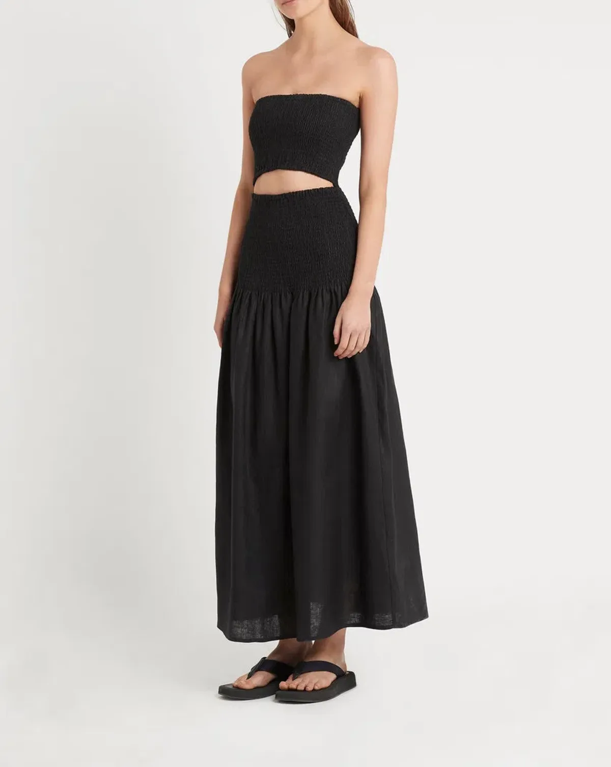 Sir the Label Madelyn Strapless Midi Dress Black Size 0 / Au 6 - Image 1