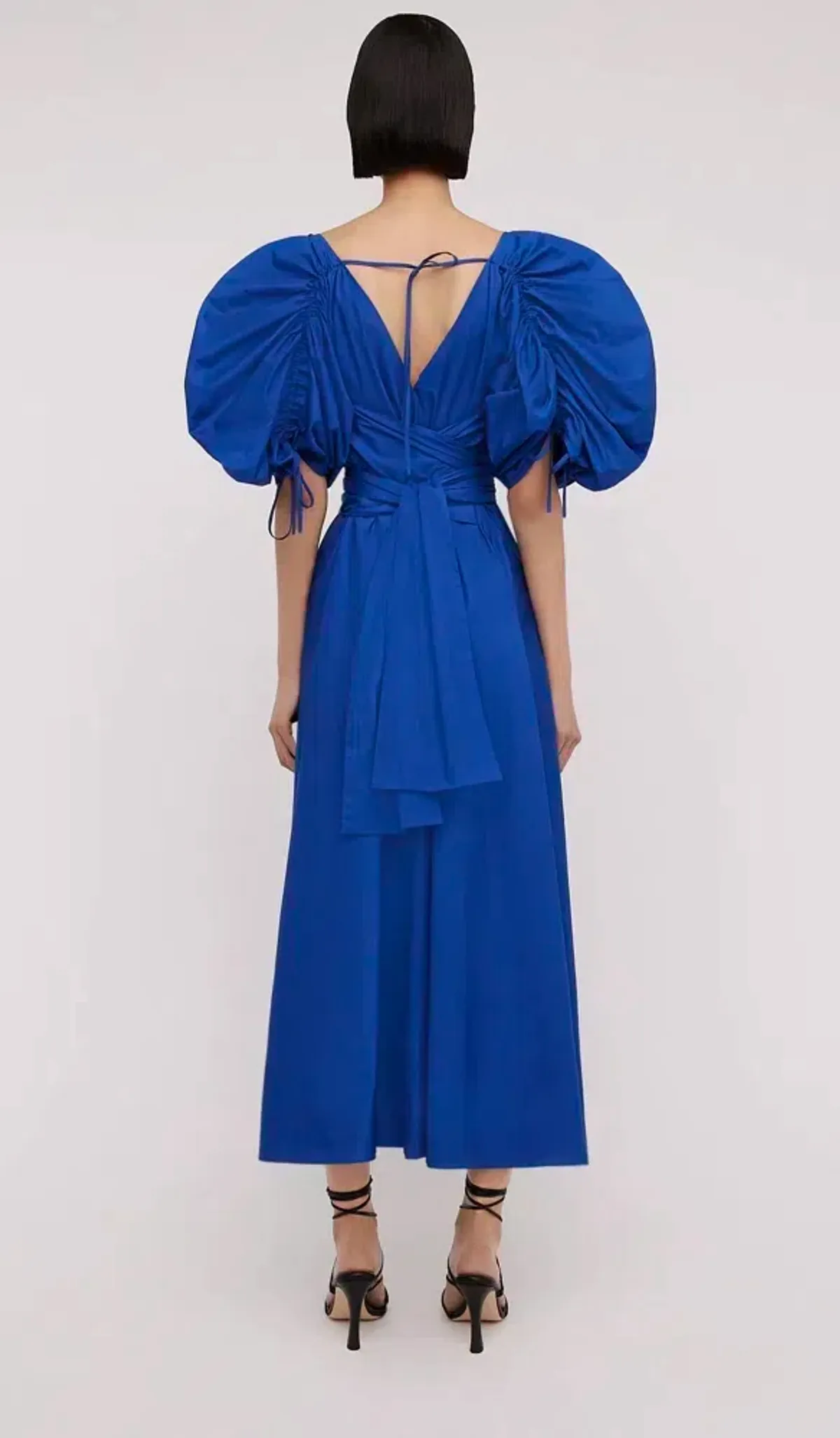 Scanlan Theodore Parachute Gather Sleeve Dress Blue Size 10 / M - Image 2