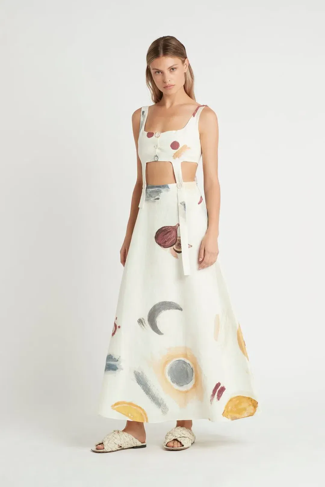 Sir the Label Martine Button Up Dress Print Size 8 for rent on The Volte - main image