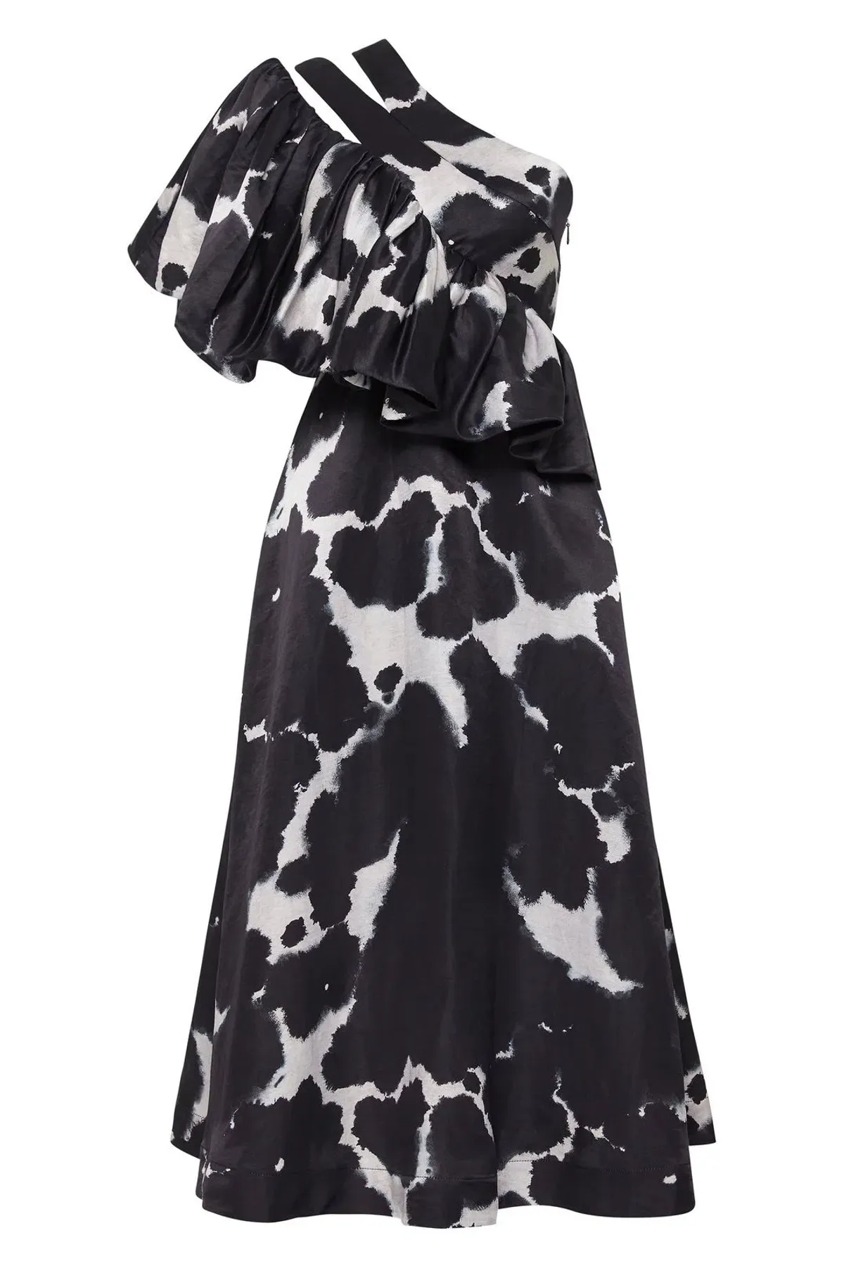 Aje Oxidised One Shoulder Gown Print Size 8 - Image 7