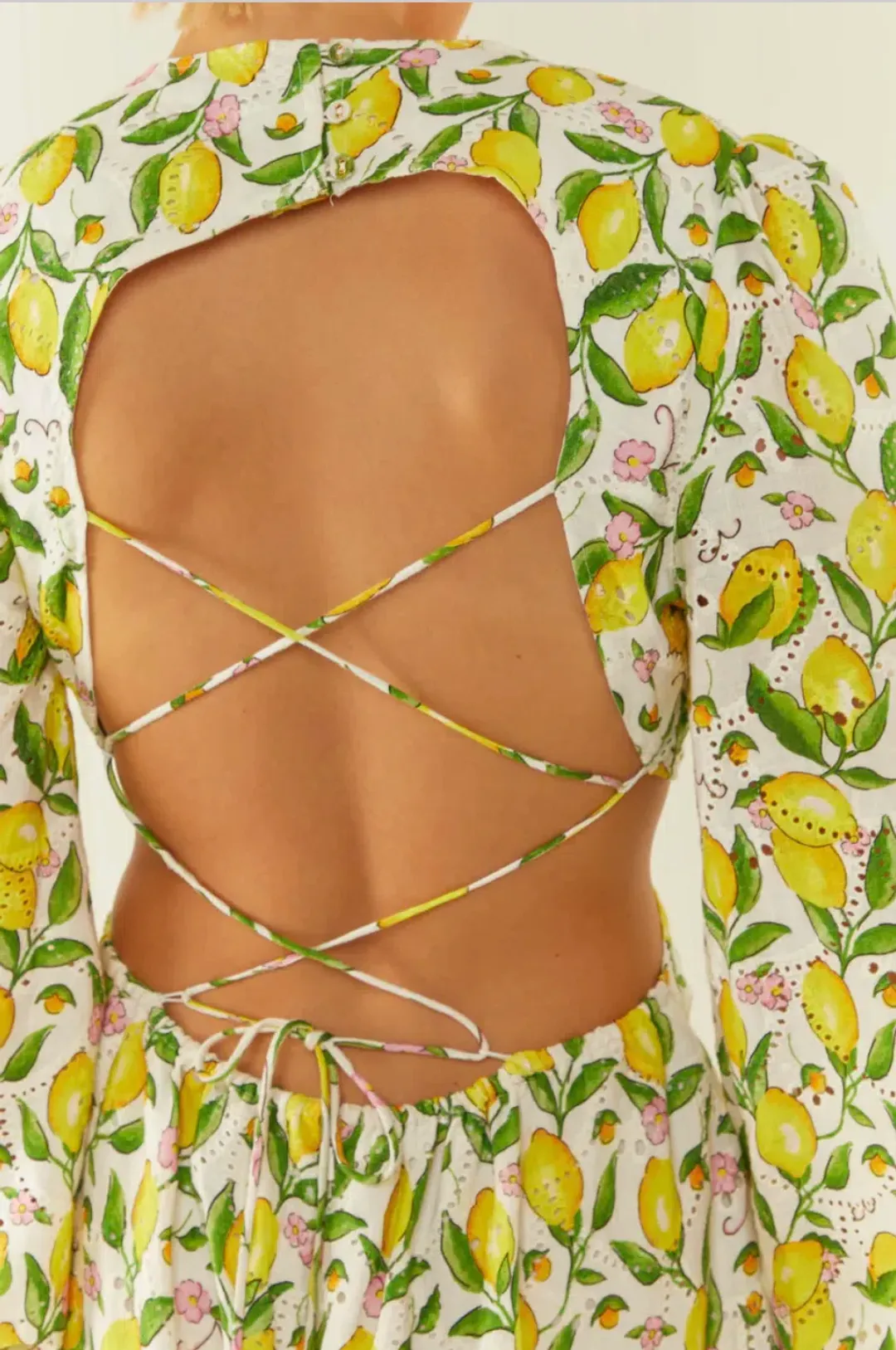 Palm Noosa Domino Dress Lemons Print Size 8 for rent on The Volte - main image