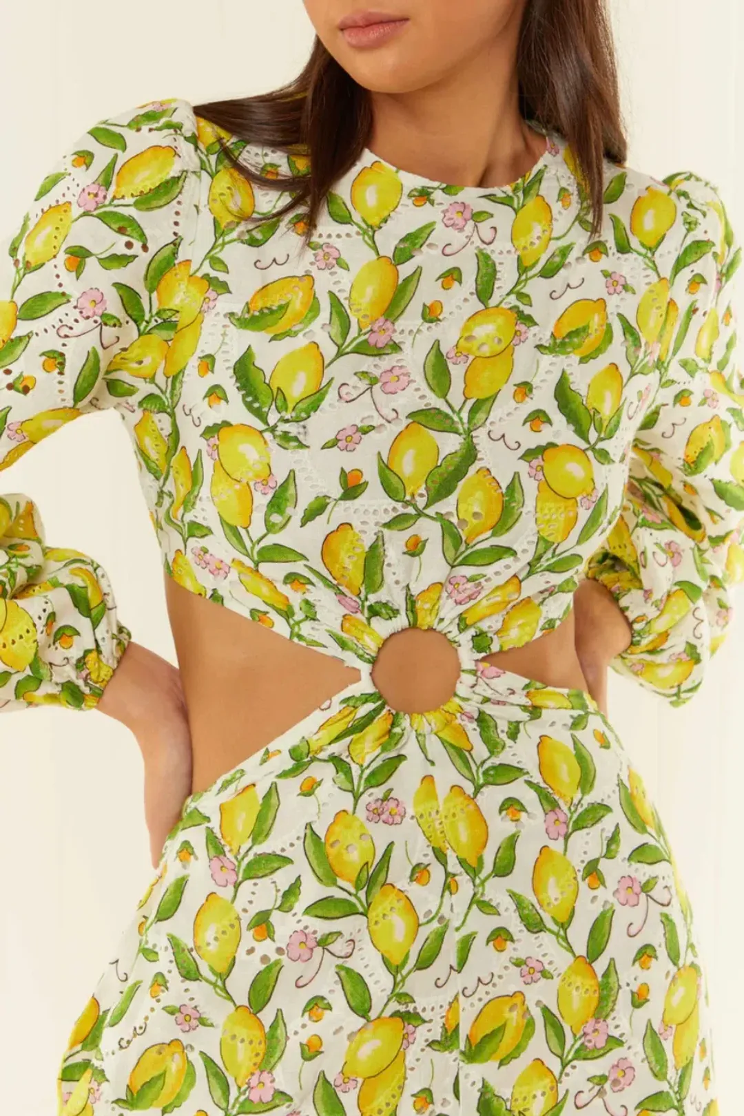 Palm Noosa Domino Dress Lemons Print Size 8 for rent on The Volte - main image
