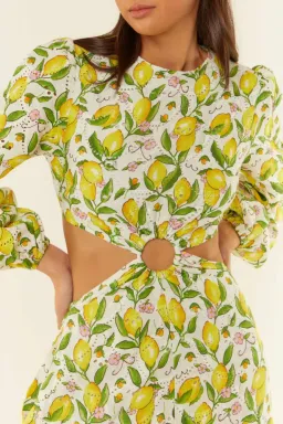 Palm Noosa Domino Dress Lemons Print Size 8 for rent on The Volte - image 2