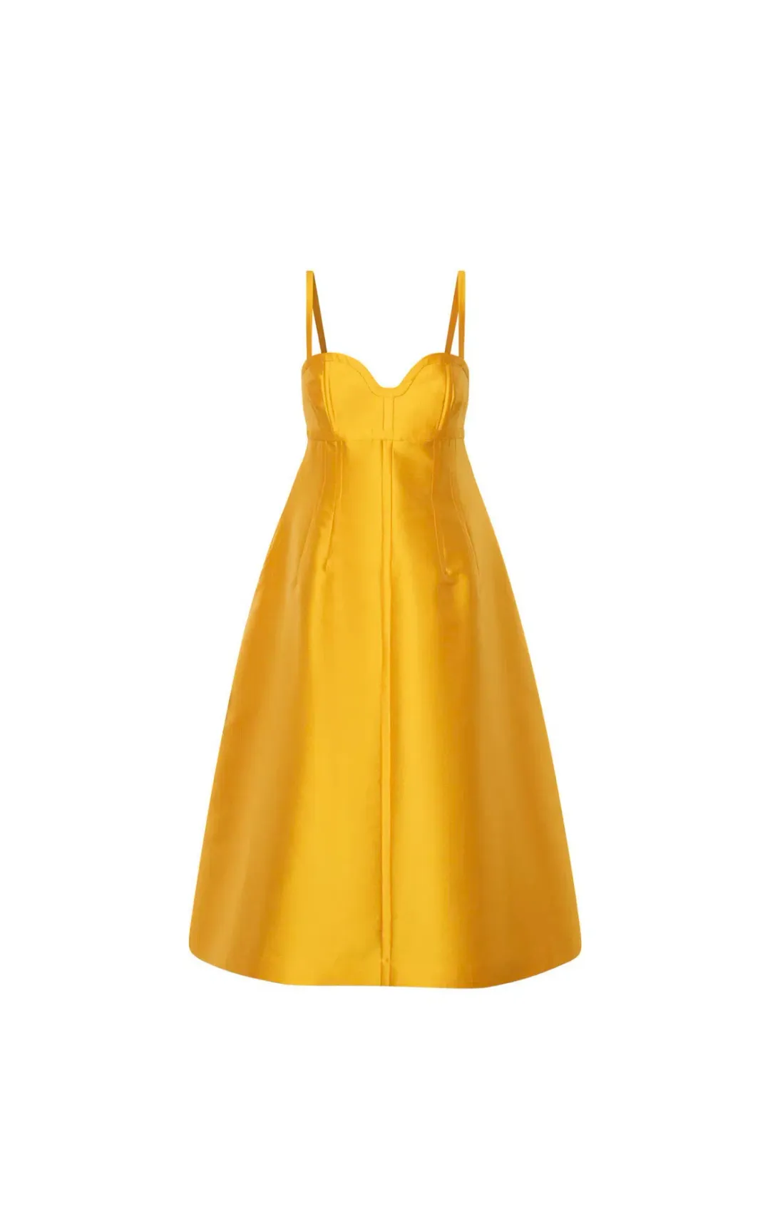 Oroton Sculptured Bodice Dress Marigold Size 10 for rent on The Volte - main image