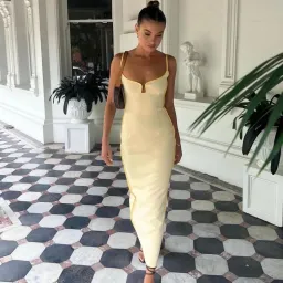 Paris Georgia Marlo Dress In Daffy Yellow Size XS/Au 6 for rent on The Volte - image 1