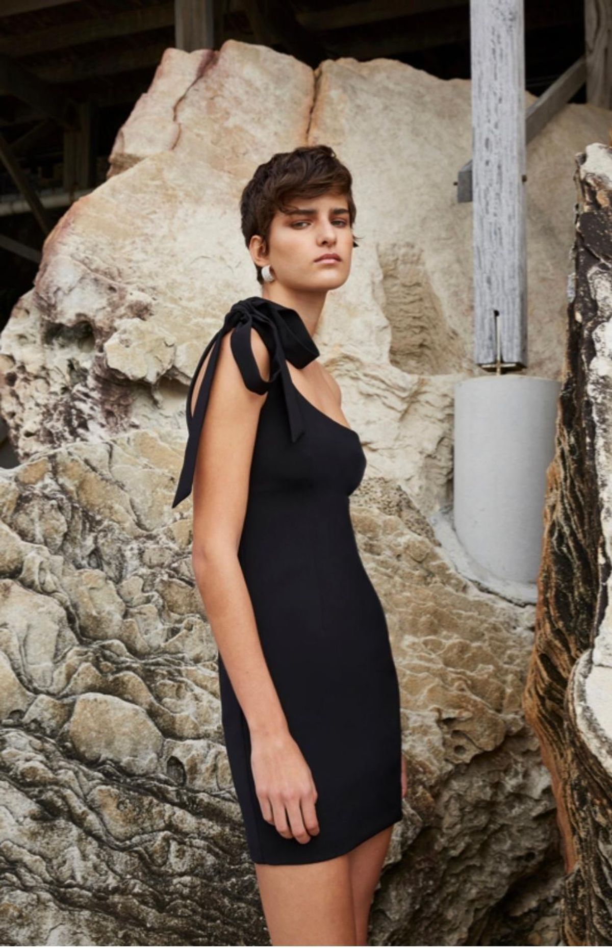 By Johnny Lean Shoulder Mini Dress - Image 2