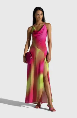 The Wolf Gang Makena Maxi Dress Neon Print Size M / Au 10 for rent on The Volte - image 1