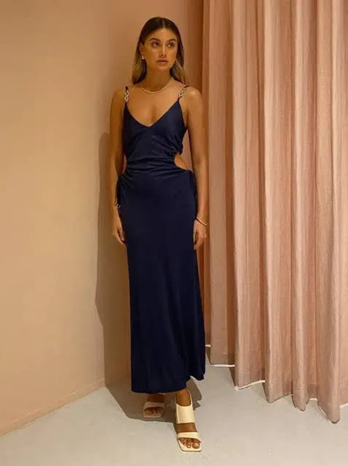 Manning Cartell Tuning In Chain Dress Navy Size 6 - Image 3