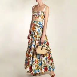 Dolce and Gabbana Bustier and Skirt Set Print Size 6 for rent on The Volte - image 6