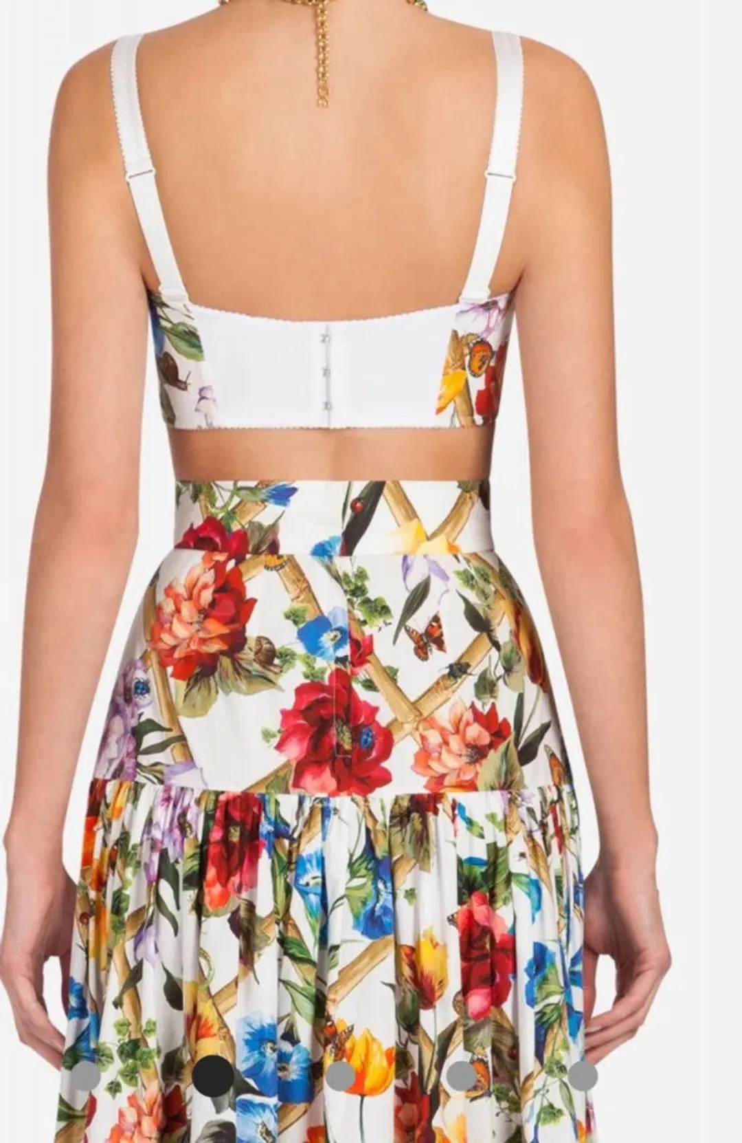 Dolce and Gabbana Bustier and Skirt Set Print Size 6 for rent on The Volte - main image