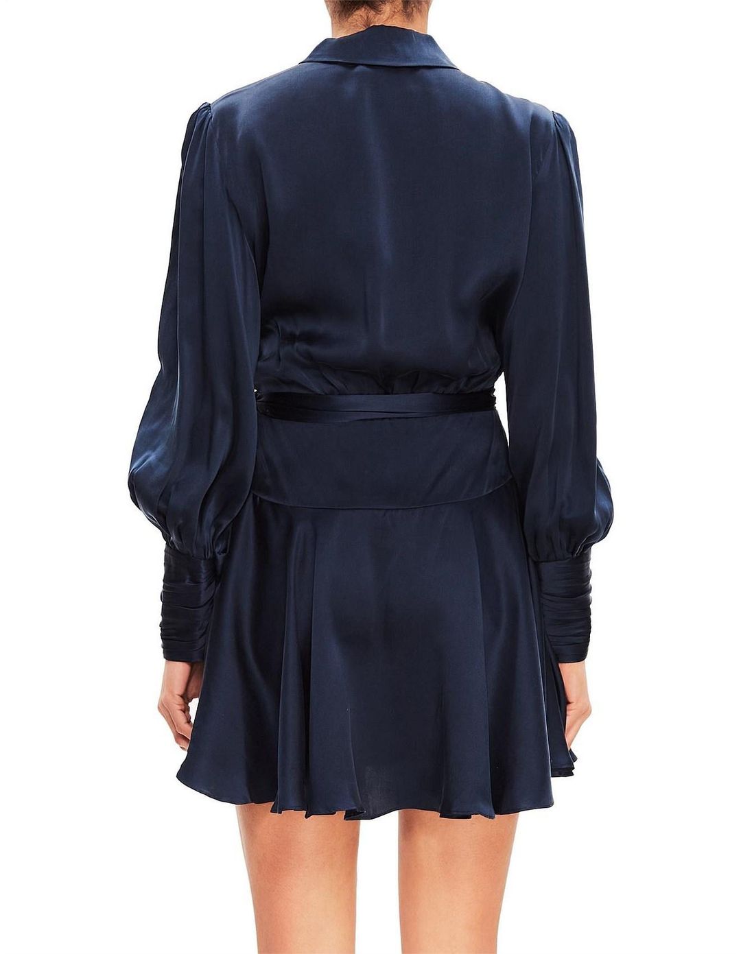 Zimmermann Mini Wrap Dress Navy Size 6 for rent on The Volte - main image