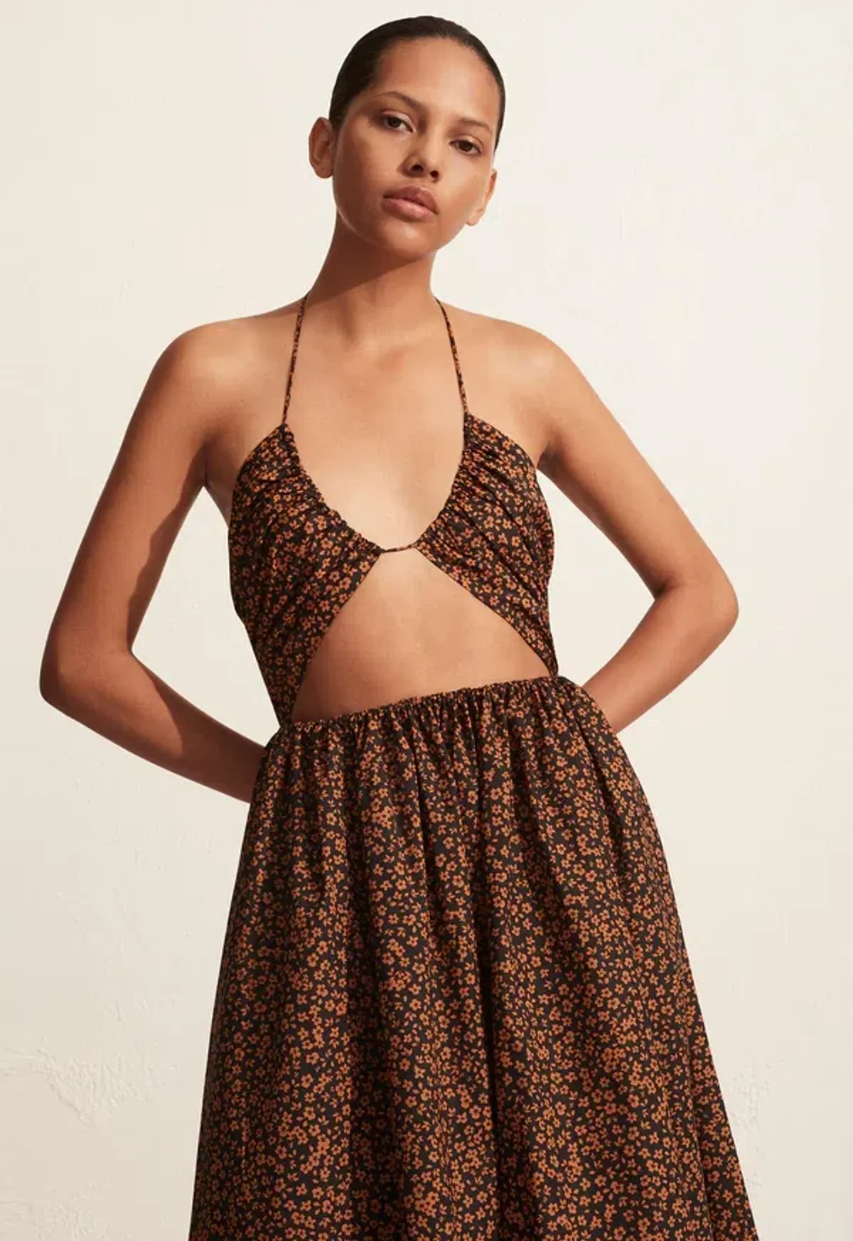 Matteau Bandeau Tie Dress Brown Size 8 - Image 3