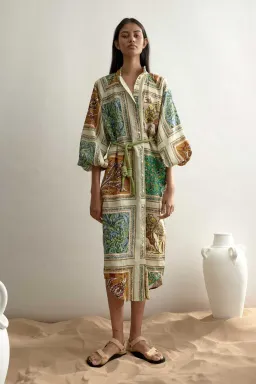Alemais Delphine Shirt Dress Multi Size 8 for rent on The Volte - image 1