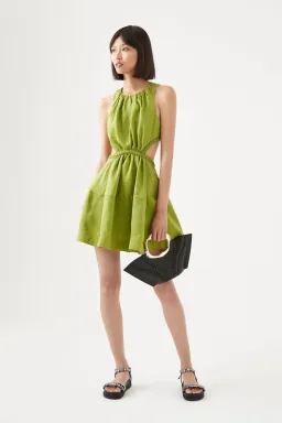 Aje Voyage Cut Out Mini Dress Verdant Green Size 8 for rent on The Volte - image 1