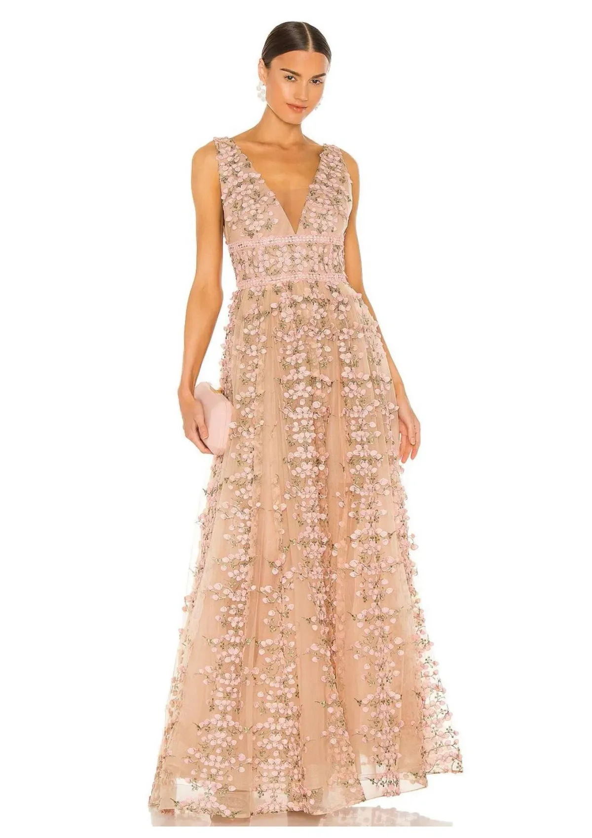 Bronx and Banco Megan Maxi Dress Rose Size 10 for rent on The Volte - main image