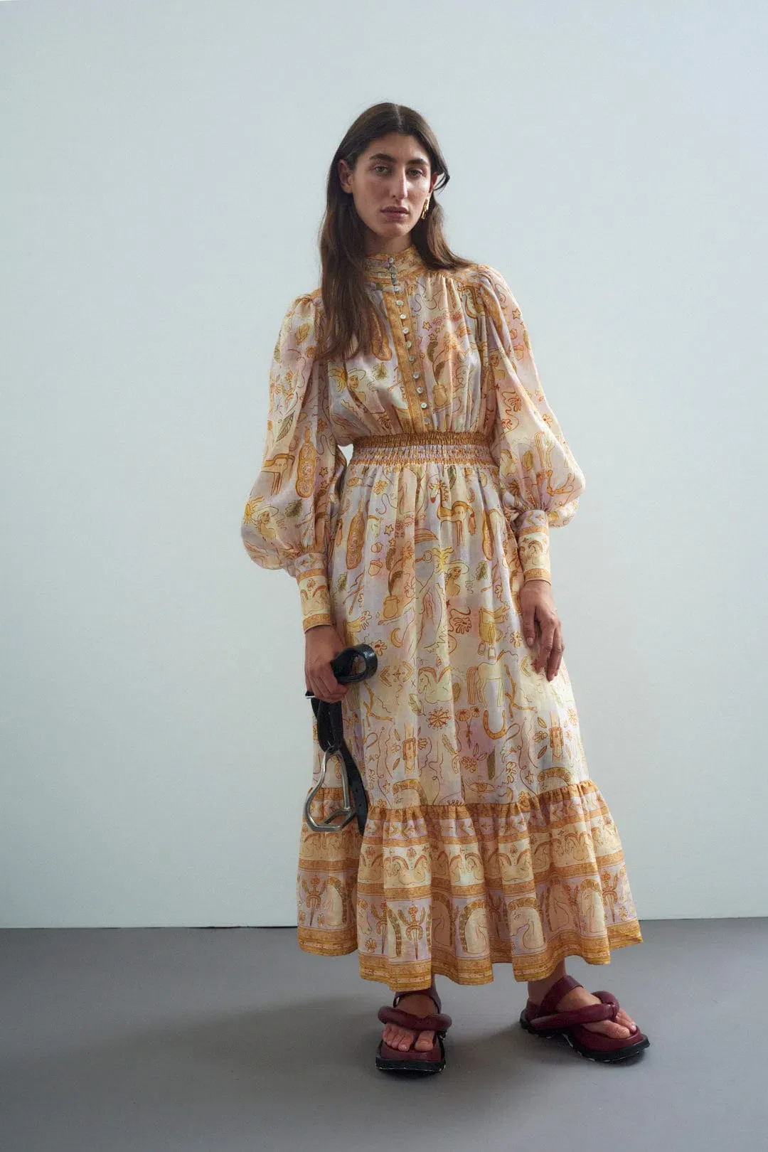 Alemais Solitaire Midi Dress Print Size 12 for rent on The Volte - main image